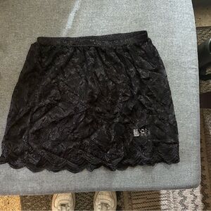 NWOT Elegant Black Lace Skirt